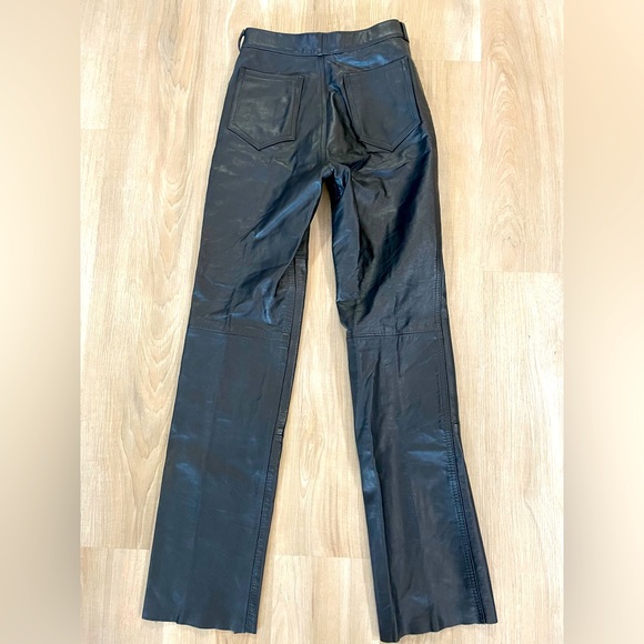 Casa Nova LEATHER Pants Size 28 (not hemmed) - Picture 5 of 10